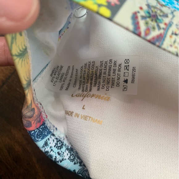 SOLD NWT Johnny Was Fae Bandeau Swim Top Large & Iva Hipster Bikini Bottoms M - Picture 11 of 13